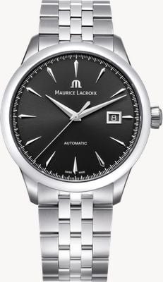 Maurice Lacroix 1975 Automatic (40mm) Black Sun-Brushed Dial / Stainless Steel Bracelet 756008-SS002-330-1