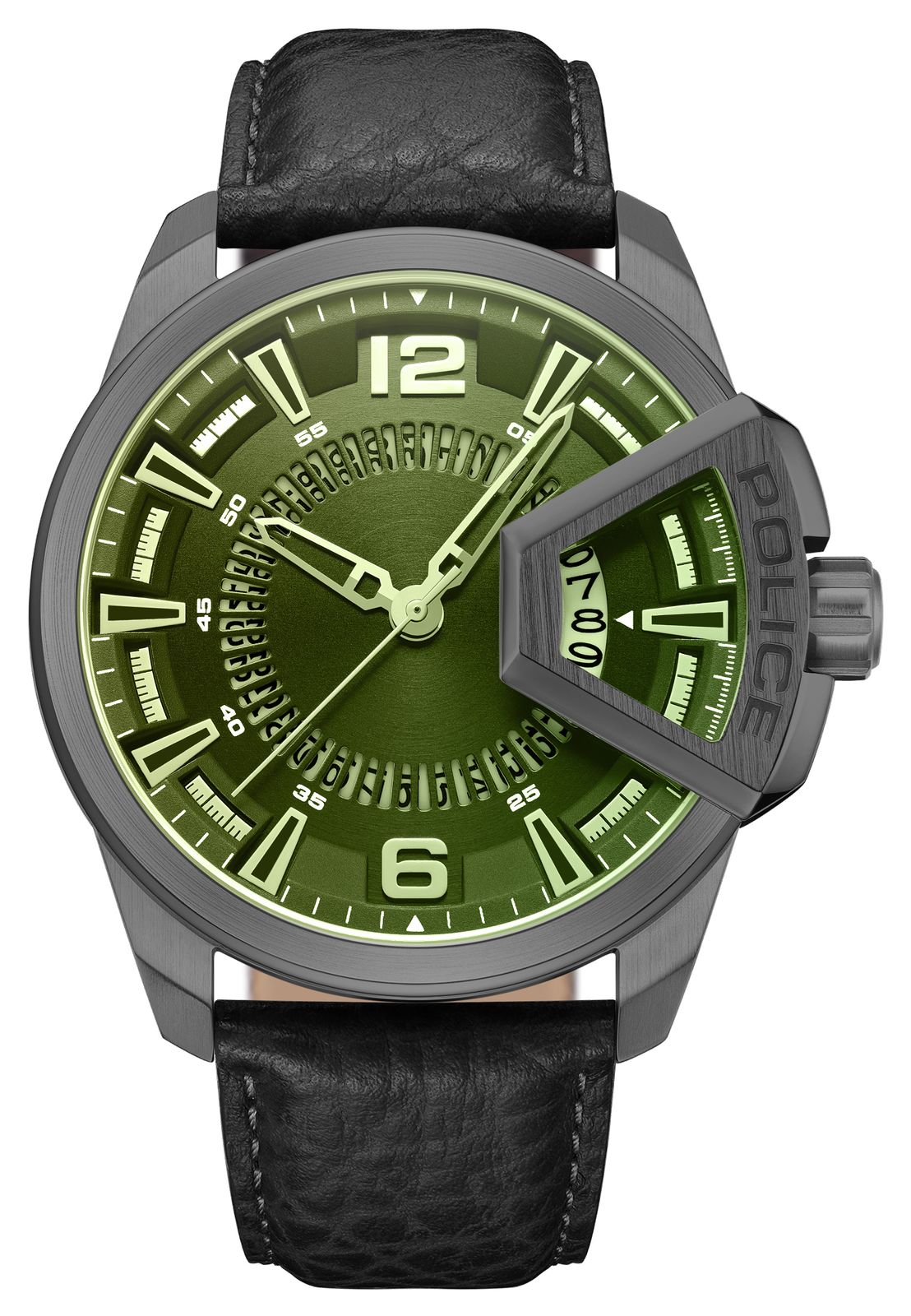 Police PEWJB0005603 Men's Underlined (46mm) Green Dial / Watch