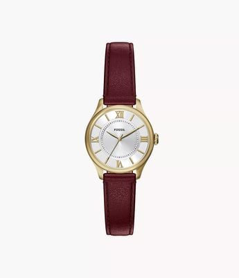 Fossil Gilmore 28 mm Three-Hand Red Leather Fossil Watch ES5510