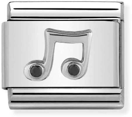 Nomination Classic Music Notes Sterling Silver & Steel Charm 330311/08