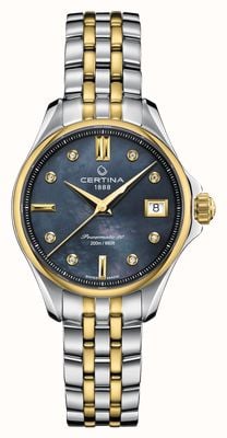 Certina DS Action Lady Powermatic 80 (34.5mm) Black Mother-of-Pearl Dial / Two-Tone Stainless Steel Bracelet C0322072212600