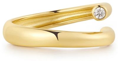 Ania Haie Gold Spiral Bezel-End Adjustable Ring R076-02G