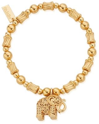 ChloBo TREASURES OF BALI Sacred Elephant Bracelet - 18ct Gold Plated GBTC3525