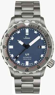 Sinn U1 B TEGIMENT Bracelet Blue Dial 1010.031 BRACELET