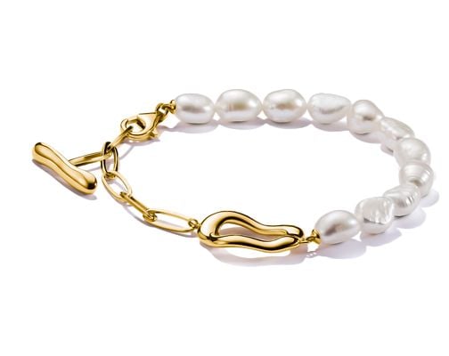 Thomas Sabo A2190-430-14-L19V Gold-plated Pearl Bracelet Jewellery