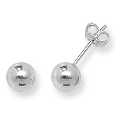 James Moore TH G5513 Silver 6mm Ball Stud Earrings Jewellery