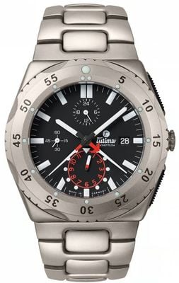 Tutima Glashütte M2 Pioneer Automatic Chronograph (46.5mm) Velvet-Black Dial / Titanium Bracelet 6451-03