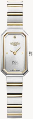 Roamer Olivia Diamond Quartz (18 x 29mm) Silver Dial / Two-Tone Stainless Steel Bracelet 627845 47 19 20