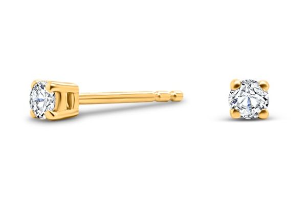 James Moore ER15-K-Y 18ct Yellow Gold 4 Claw Round Brilliant Jewellery