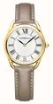 Herbelin Équinoxe Quartz (28mm) White Guilloché Dial / Taupe Leather Strap 17497P08TA