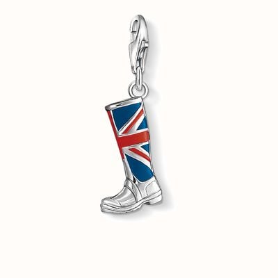 Thomas Sabo Brit Boot Charm Red 925 Sterling Silver Cold Enamel 1079-007-10