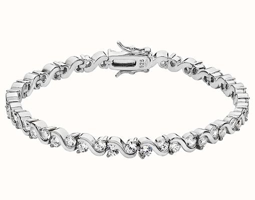 James Moore TH Ladies Sterling Silver CZ bracelet G2380