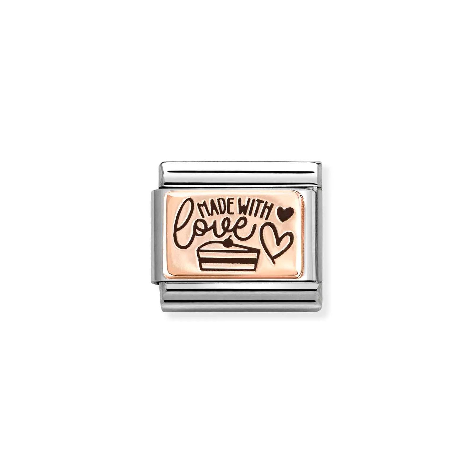 Nomination 430111/24 Classic Bonded Rose Gold Made with Love Jewellery