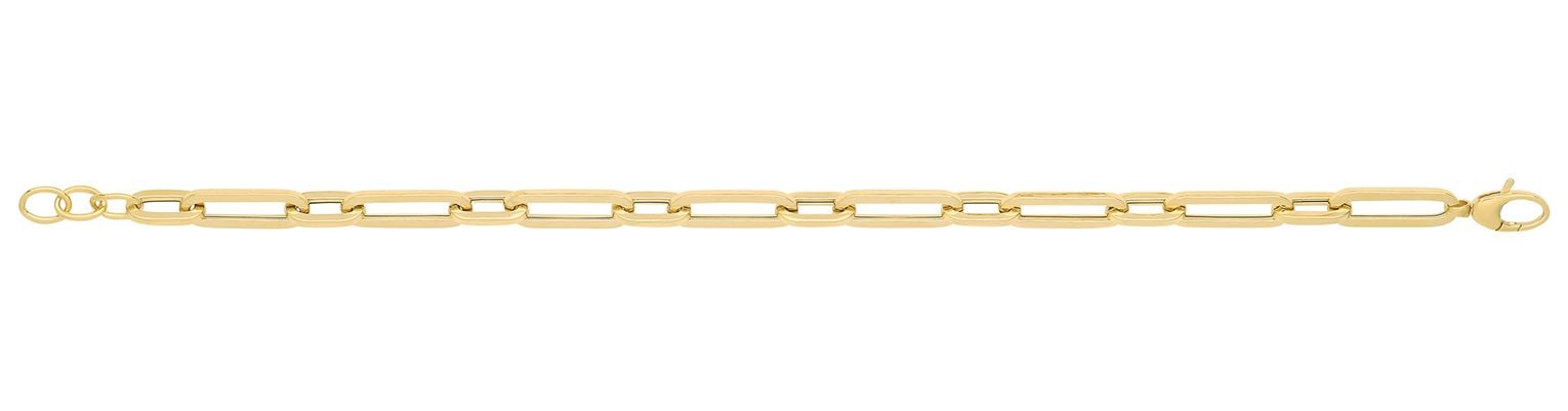 Treasure House BR694 9ct Yellow Gold Hollow Paperclip Jewellery