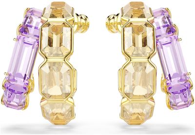 Swarovski Millenia Hoop Earrings - Mixed cuts, Multicoloured, Gold-tone plated 5725757