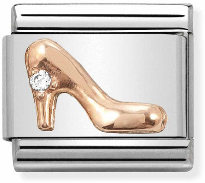 Nomination Classic Stiletto Shoe 9ct Rose Gold & Steel Charm 430305/32
