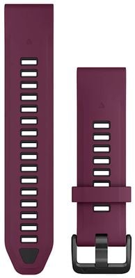 Garmin QuickFit® 20 Watch Strap Only (20mm) Merlot/Graphite Silicone 010-13391-04