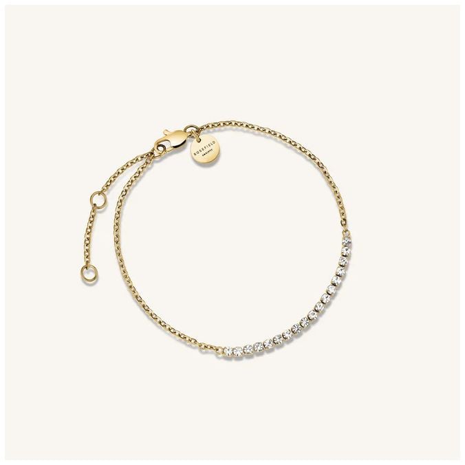 Rosefield Jewellery JBTCG-J904 Tennis Crystal Clear Gold