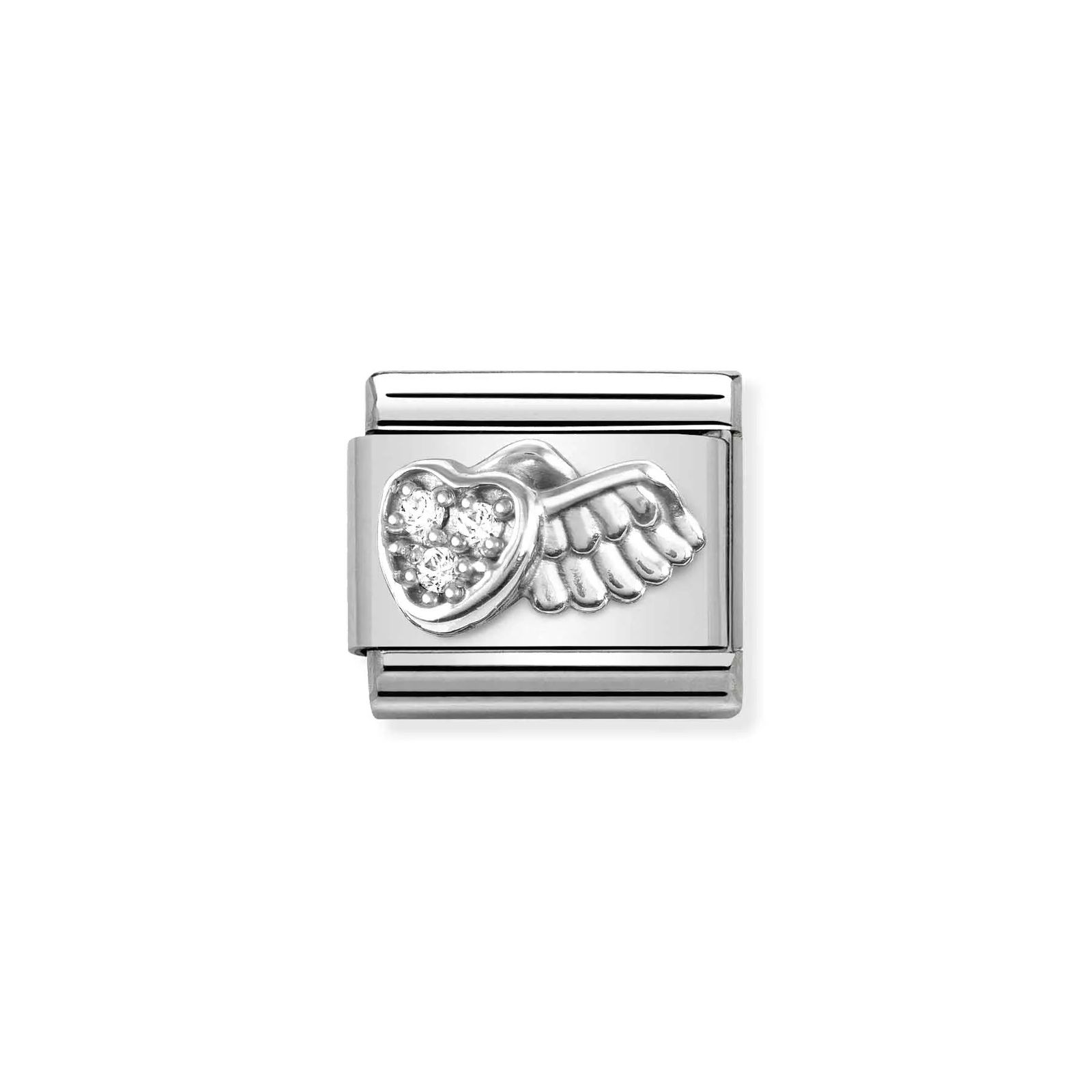 Nomination 330304/42 Classic Winged Heart Oxidised Sterling Jewellery