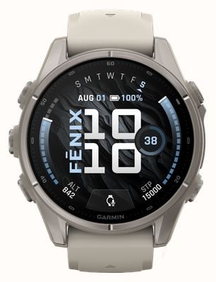 Garmin Fenix 9 43mm Premium GPS Smartwatch - Titanium With Fog Grey Silicone Watch 010-04761-01