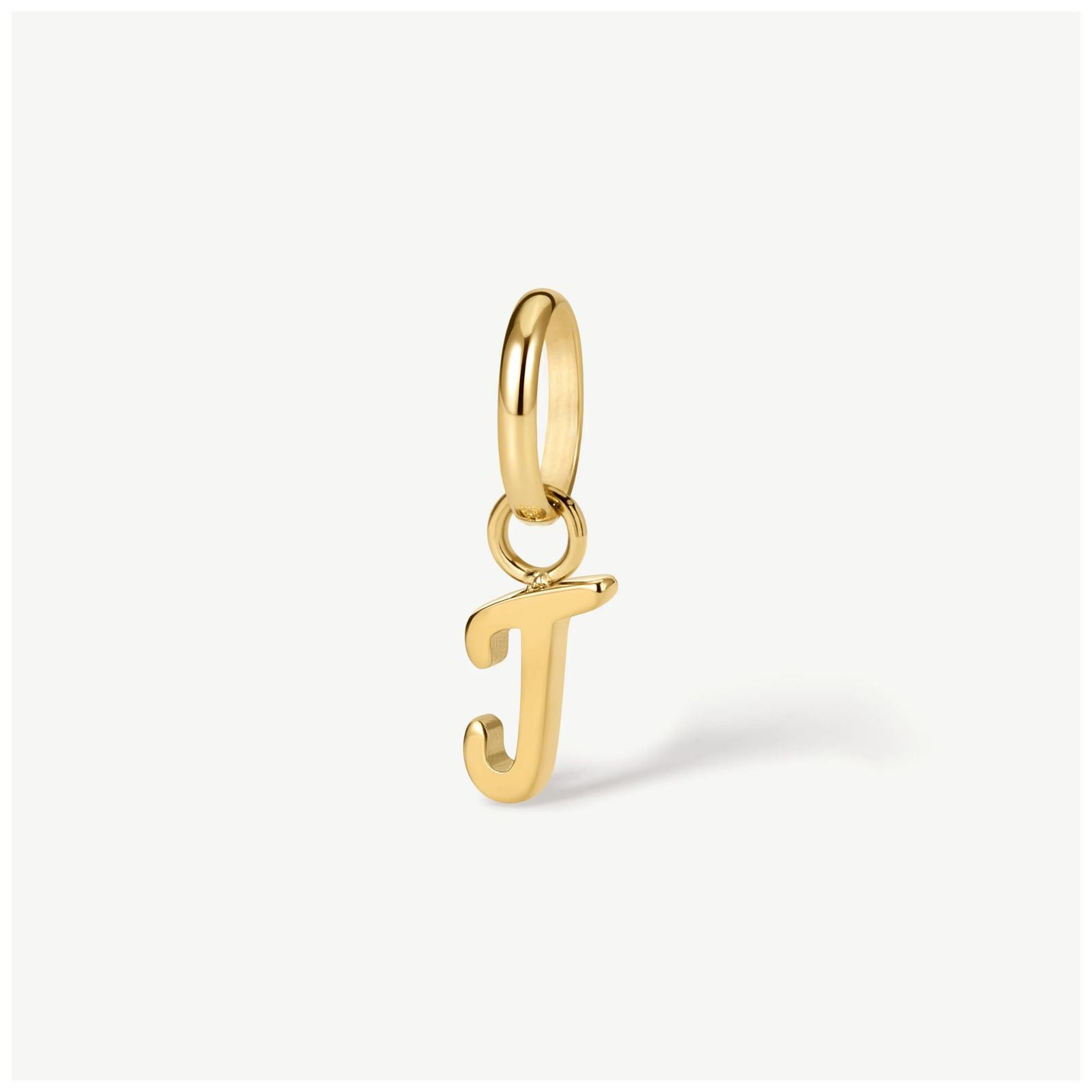 D.LOUISE CH-39-10 Gold Tone Mini Italic Initial Charm - J Jewellery