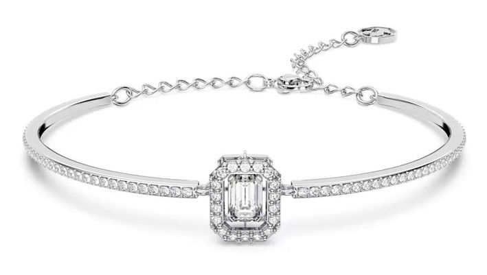Swarovski 5638494 Millenia Octagon Rhodium Plated Bangle Jewellery