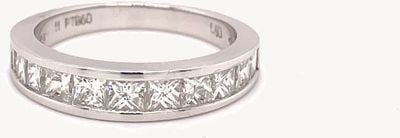 Perfection Diamond 18k W/G Princess Cut Diamond 1.50ct Half Eternity Ring JM5451