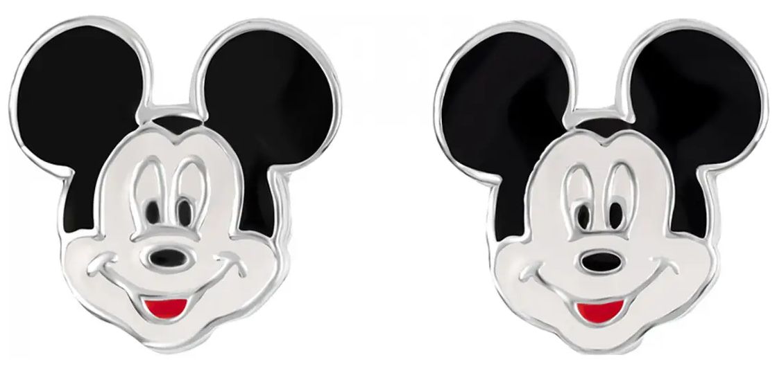 Disney E908014SL.PH Mickey Mouse Orignal Logo Stud Earrings Jewellery