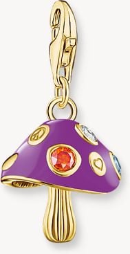 Thomas Sabo Gold-Tone Charm Pendant Colourful Fly Agaric 2211-471-7