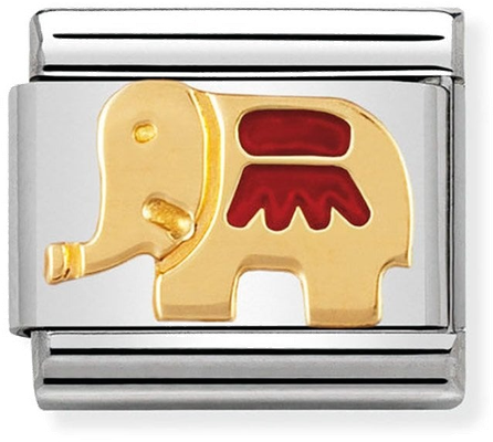 Nomination Classic Red Elephant 18ct Gold Charm 030212/21