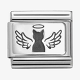 Nomination Composable Classic PLACCHE (IC) Acciaio E Argento 925 Gatto Con Ali 330111/45