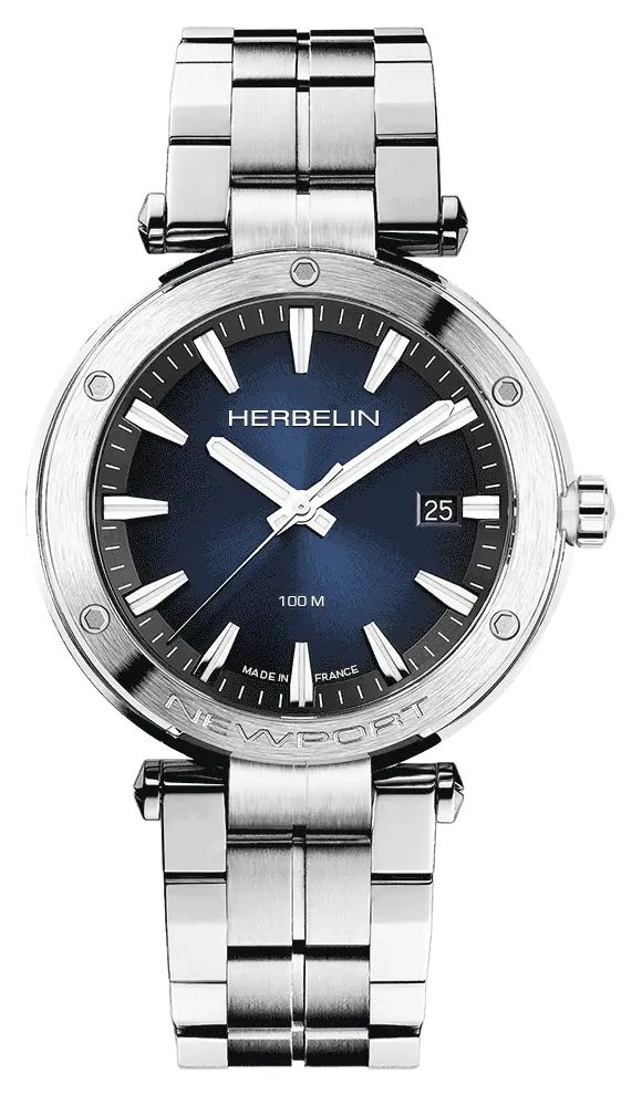Herbelin 12288B15 Newport Quartz (40.5mm) Blue Dial / Watch