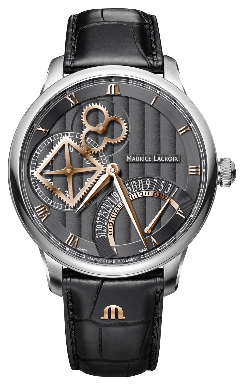 Maurice Lacroix MP6058-SS001-310-1 Masterpiece Square Wheel Watch
