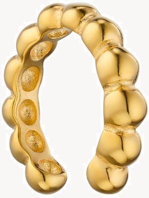 Elements Gold Gold Plated Sterling Silver Ball Detail Ear Cuff C167