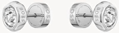BOSS Jewellery Silver-tone stud earrings with crystal core 1580825