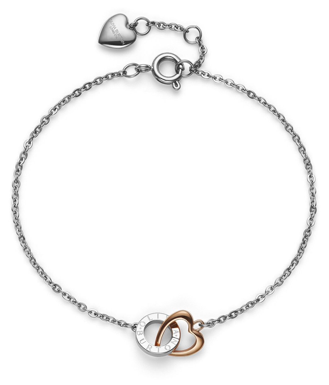 Olivia Burton 24100554 Kindred Interlink Heart Silver & Rose Jewellery