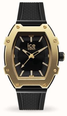 Ice-Watch ICE Boliday Black Gold (36mm) Black Tonneau Dial / Black Silicone Strap 023319
