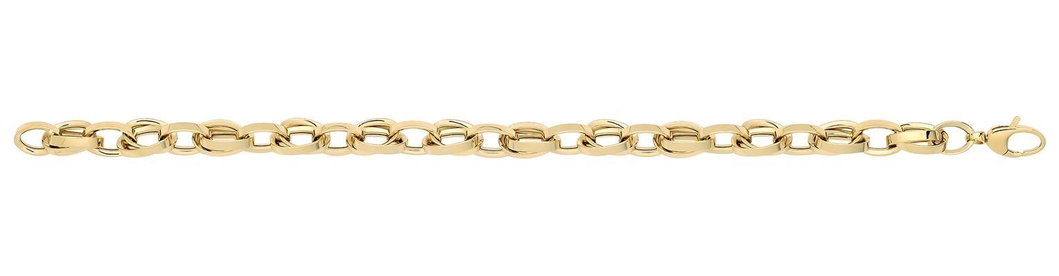 Treasure House BR690 9ct Yellow Gold Hollow Bracelet Jewellery