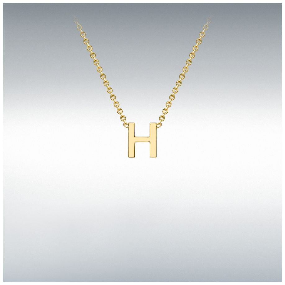 James Moore & Co 1.19.0157 9ct Y/g Fine Initial Necklace H Jewellery
