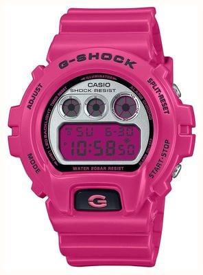 Casio G-Shock (53.2mm) Silver Pink Digital Dial / Pink Bio-Based Resin Strap DW-6900RCS-4ER