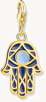 Thomas Sabo Yellow Gold Plated With Cold Enamel Hand of Fatima Charm 2033-427-1
