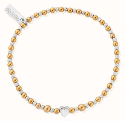 ChloBo Mixed Metal Inset Heart Bracelet GMBHEART