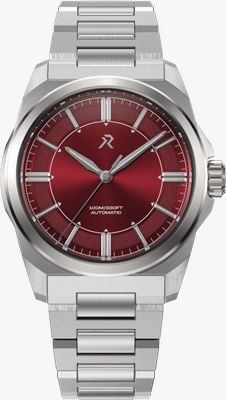 RZE Resolute 36 Tempo Automatic (36mm) Red Sunray Dial / UltraHex Titanium Bracelet RES-36-RED
