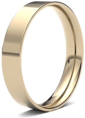 James Moore Wedding Rings | 9ct Yellow Gold | 4mm | Light | Flat Court | AG_4LLE-9Y