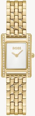 BOSS LUCY PRECIOUS (18.5mm) Silver Dial / Gold PVD Stainless Steel Bracelet 1502815
