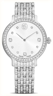 Swarovski Imber (31mm) Silver Sunray Dial / Crystal-Set Stainless Steel Bracelet 5693634