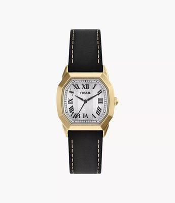 Fossil Harlow 33 mm Three-Hand Black Leather FS6215