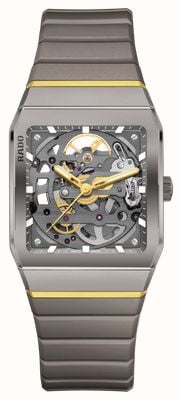 RADO Anatom Automatic Skeleton (32.5mm) Ruthenium Skeleton Dial / Grey Silicone Strap R10206109