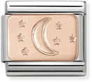 Nomination Classic Moon 9ct Rose Gold & Steel Charm 430101/31