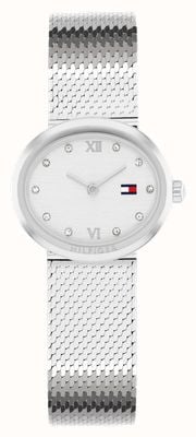 Tommy Hilfiger Moria (25mm) White Dial / Stainless Steel Mesh Bracelet 1782846